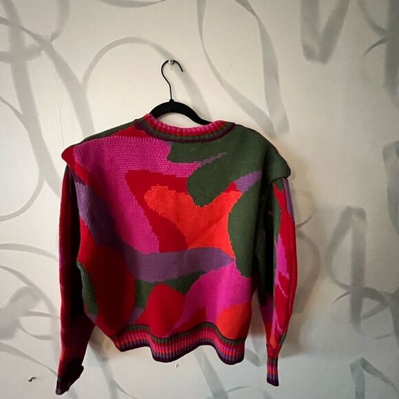 Abstract Multicolor Sweater Size S - Picture 6 of 7